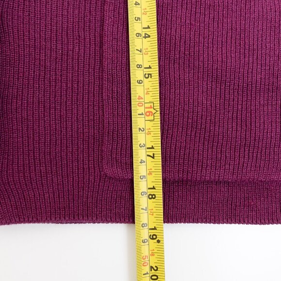 Eileen Fisher Organic Linen Cotton V-Neck Cardigan Oversized Boxy Plum Purple - Picture 14 of 14